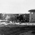 Casalpalocco Rondò in costruzione Isola 18 Casalpalocco anno 1973